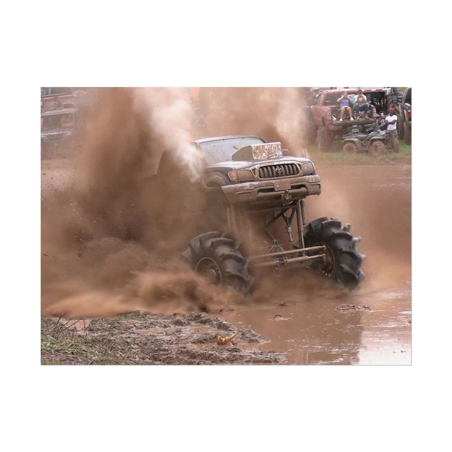 X Man Mega Truck Mud Bog Poster — Off‑Road 4x4 Stunt Wall Art (Rolled Poster)