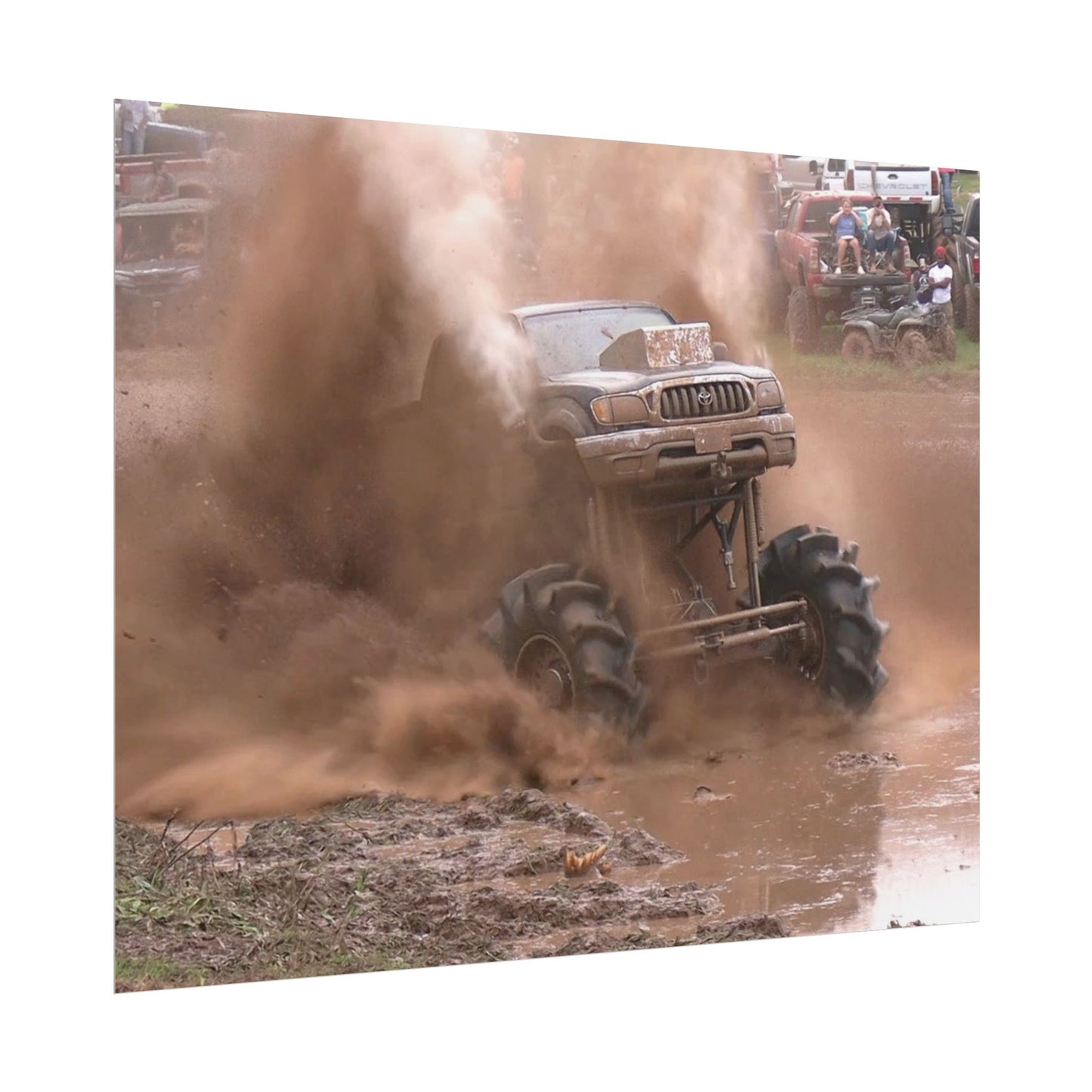 X Man Mega Truck Mud Bog Poster — Off‑Road 4x4 Stunt Wall Art (Rolled Poster)