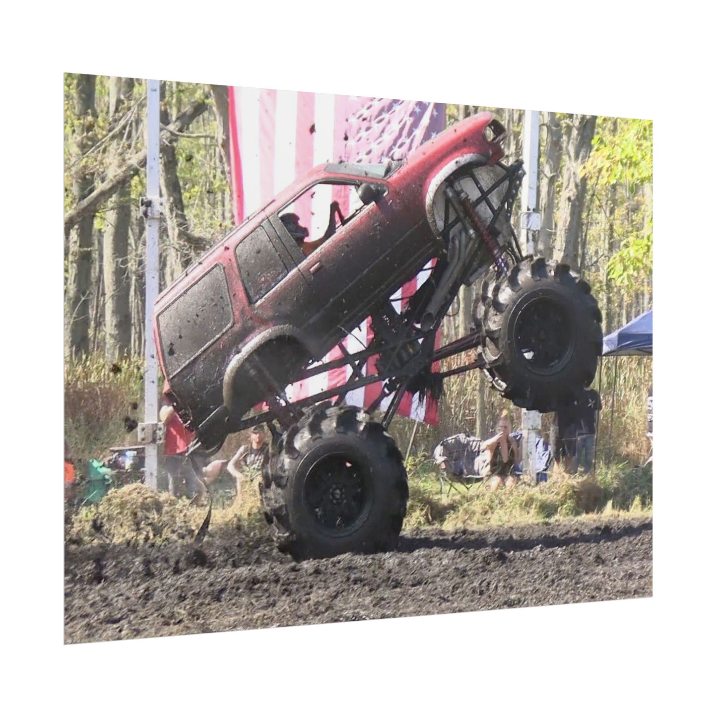 Pit Boss Mega Truck Mud Bog Poster — Off‑Road 4x4 Stunt Wall Art (Rolled Poster)