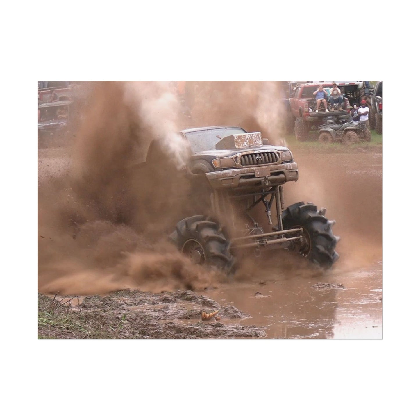 X Man Mega Truck Mud Bog Poster — Off‑Road 4x4 Stunt Wall Art (Rolled Poster)