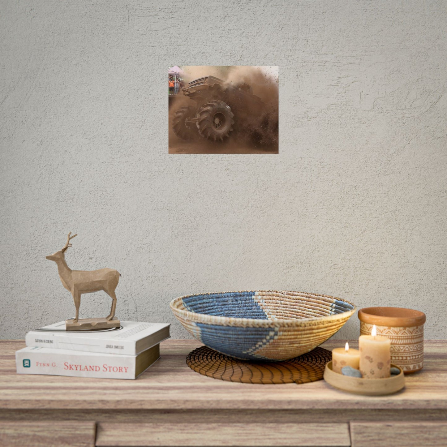 Dirt Boss Mega Truck Mud Bog Poster — Off‑Road 4x4 Stunt Wall Art (Rolled Poster)