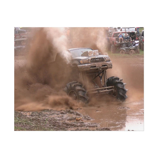 X Man Mega Truck Mud Bog Poster — Off‑Road 4x4 Stunt Wall Art (Rolled Poster)