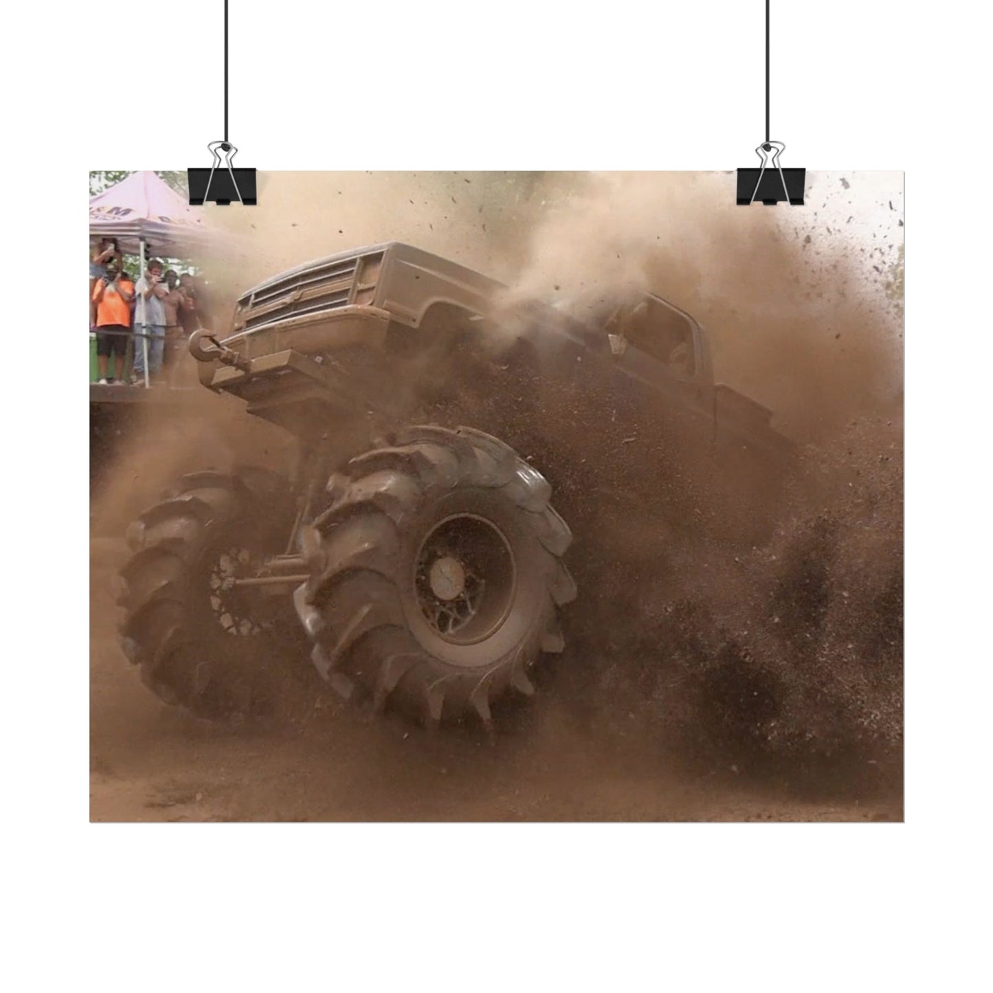 Dirt Boss Mega Truck Mud Bog Poster — Off‑Road 4x4 Stunt Wall Art (Rolled Poster)