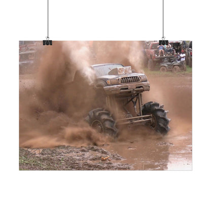 X Man Mega Truck Mud Bog Poster — Off‑Road 4x4 Stunt Wall Art (Rolled Poster)