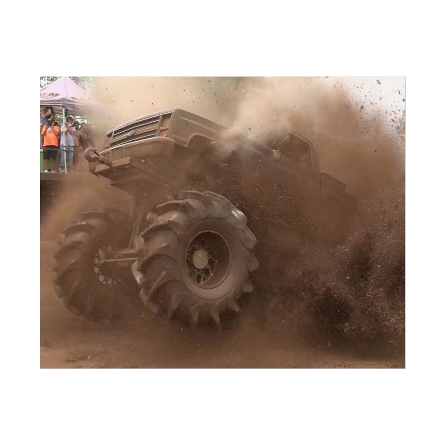 Dirt Boss Mega Truck Mud Bog Poster — Off‑Road 4x4 Stunt Wall Art (Rolled Poster)