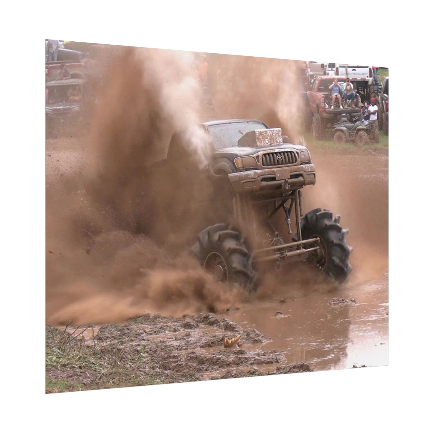 X Man Mega Truck Mud Bog Poster — Off‑Road 4x4 Stunt Wall Art (Rolled Poster)