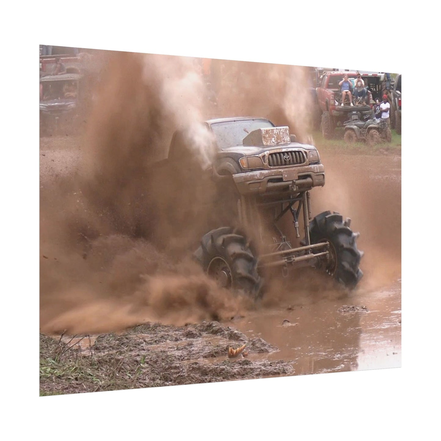 X Man Mega Truck Mud Bog Poster — Off‑Road 4x4 Stunt Wall Art (Rolled Poster)